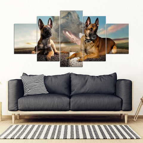 Belgian Malinois Dog Print- Piece Framed Canvas- Free Shipping-Paww-Printz-Merchandise