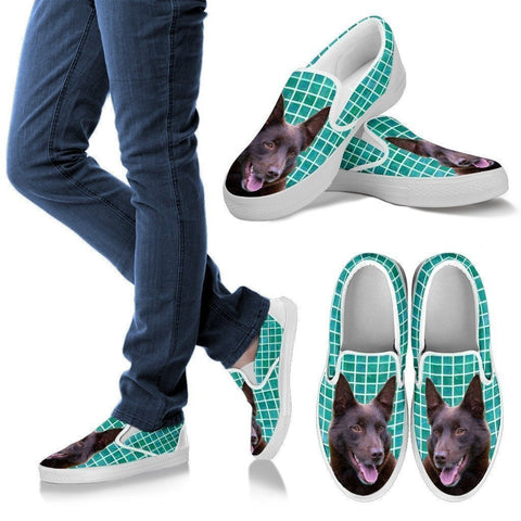 Australian Kelpie Dog Print Slip Ons For Women-Express Shipping-Paww-Printz-Merchandise