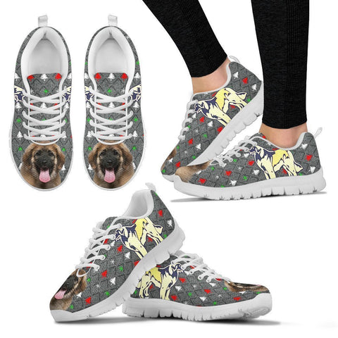 Leonberger Dog Print Christmas Running Shoes For Women-Free Shipping-Paww-Printz-Merchandise