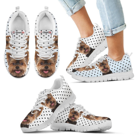 Yorkshire Terrier Black Dots Print Running Shoes For Kids-Free Shipping-Paww-Printz-Merchandise