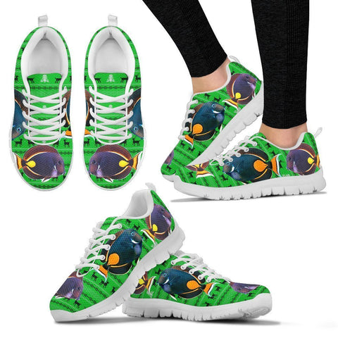 Acanthurus Achilles(Achilles Tang) Fish Print Christmas Running Shoes For Women- Free Shipping-Paww-Printz-Merchandise
