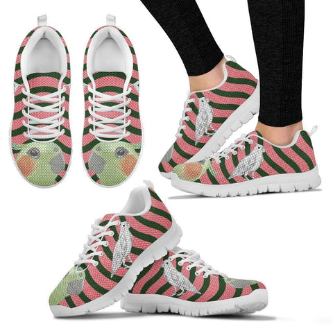 Cockatiel Parrot2 Print Christmas Running Shoes For Women-Free Shipping-Paww-Printz-Merchandise