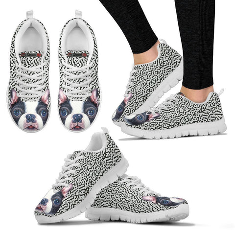 Cute Boston Terrier Print Running Shoes For Women-Free Shipping-Paww-Printz-Merchandise