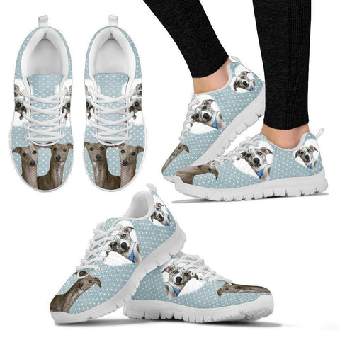 Whippet With Hearts Print Running Shoes For Women-Free Shipping-Paww-Printz-Merchandise