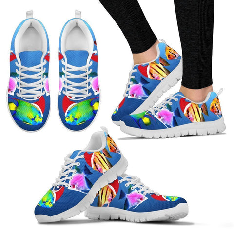 AngelFish Print Christmas Running Shoes For Women- Free Shipping-Paww-Printz-Merchandise