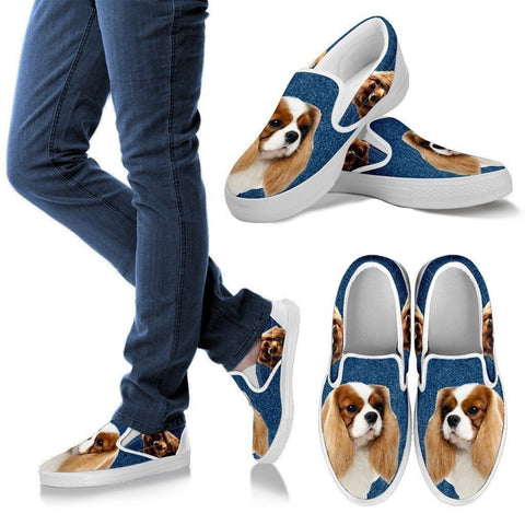 Cavalier King Charles Spaniel Dog Print Slip Ons For Women-Express Shipping-Paww-Printz-Merchandise