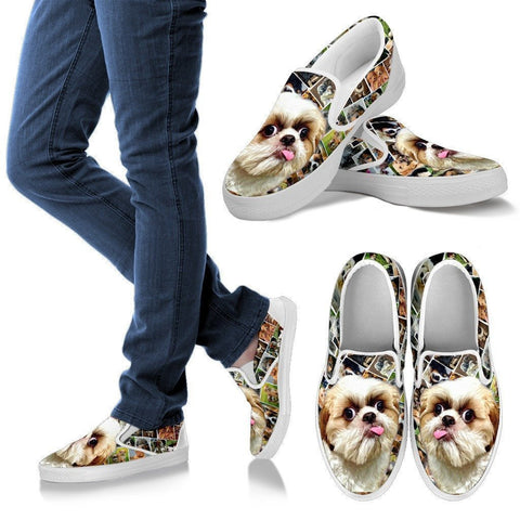 Amazing Shih Tzu Dog Print Slip Ons For Women-Express Shipping-Paww-Printz-Merchandise