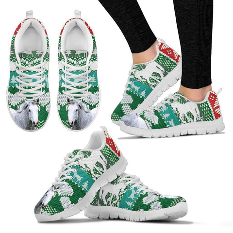 Dutch Warmblood Horse Christmas Running Shoes For Women- Free Shipping-Paww-Printz-Merchandise