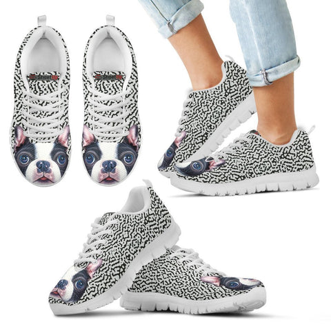 Cute Boston Terrier Print Running Shoes For Kids-Free Shipping-Paww-Printz-Merchandise