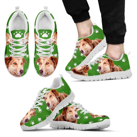 Aidi Dog Print (Black/White) Running Shoes For Men-Limited Edition-Express Shipping-Paww-Printz-Merchandise
