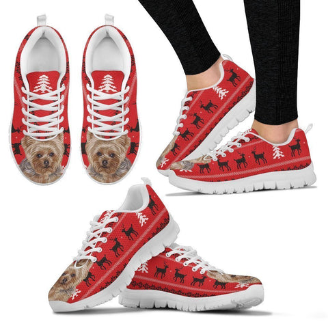 Yorkshire Terrier (Yorkie) Christmas Running Shoes For Women- Free Shipping-Paww-Printz-Merchandise