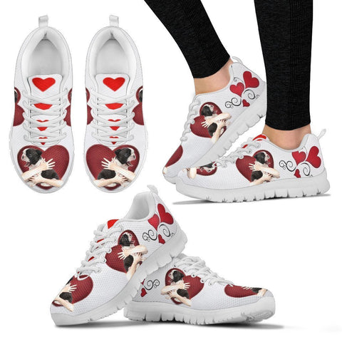 Valentine's Day Special-Boston Terrier in heart Print Running Shoes For Women-Free Shipping-Paww-Printz-Merchandise