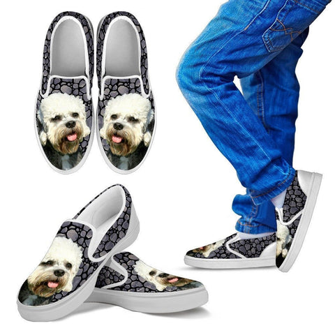 Dandie Dinmont Terrier Dog Print Slip Ons For Kids-Express Shipping-Paww-Printz-Merchandise