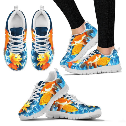 Goldfish Print Christmas Running Shoes For Women- Free Shipping-Paww-Printz-Merchandise