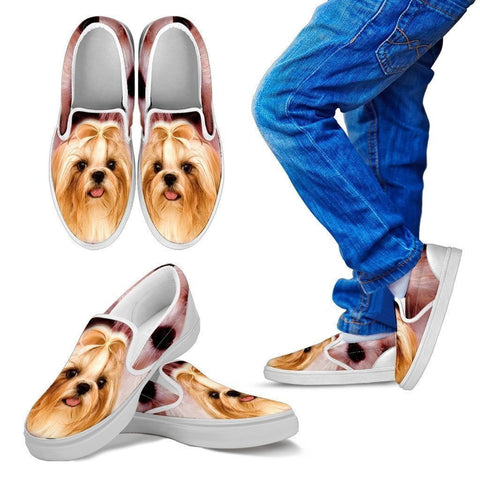 Lhasa Apso Print Slip Ons For Kids- Express Shipping-Paww-Printz-Merchandise