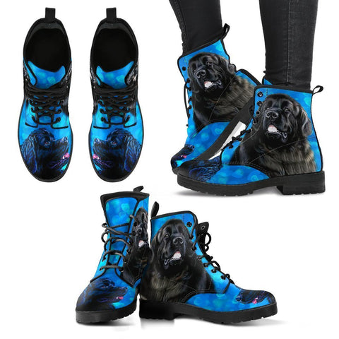 Valentine's Day Special-Newfoundland Dog Print Boots For Women-Free Shipping-Paww-Printz-Merchandise