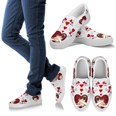 Valentine's Day Special-Pug Dog Slip Ons For Women-Free Shipping-Paww-Printz-Merchandise