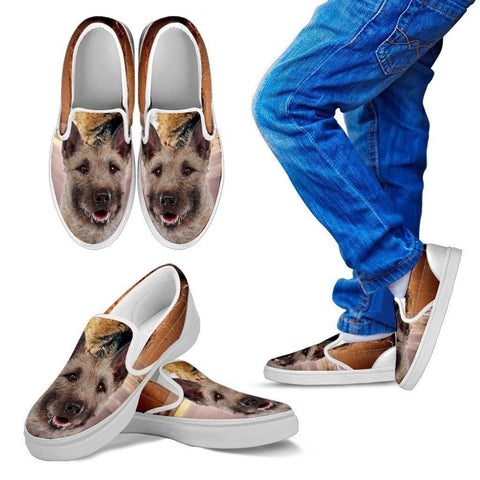 Belgian Laekenois Print Slip Ons For Kids- Express Shipping-Paww-Printz-Merchandise