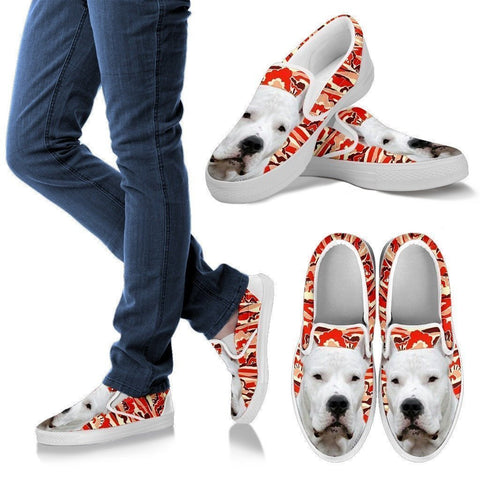 Dogo Argentino Print Slip Ons For Women- Express Shipping-Paww-Printz-Merchandise