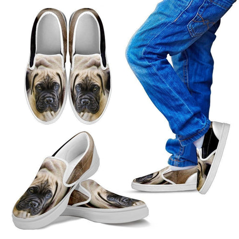English Mastiff Print Slip Ons For Kids- Exrpess Shipping-Paww-Printz-Merchandise