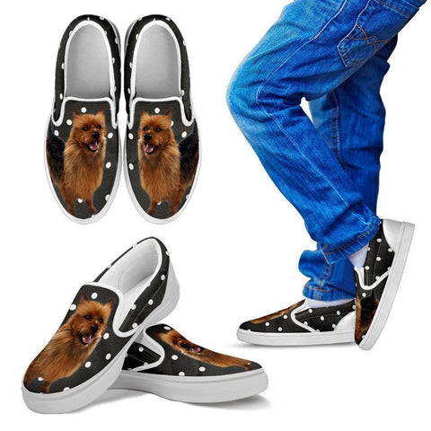 Cute Australian Terrier Print Slip Ons For Kids-Express Shipping-Paww-Printz-Merchandise