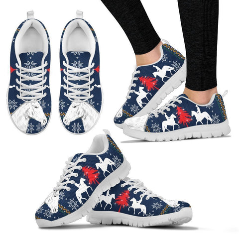 Mangalarga Marchador horse Print Christmas Running Shoes For Women-Free Shipping-Paww-Printz-Merchandise