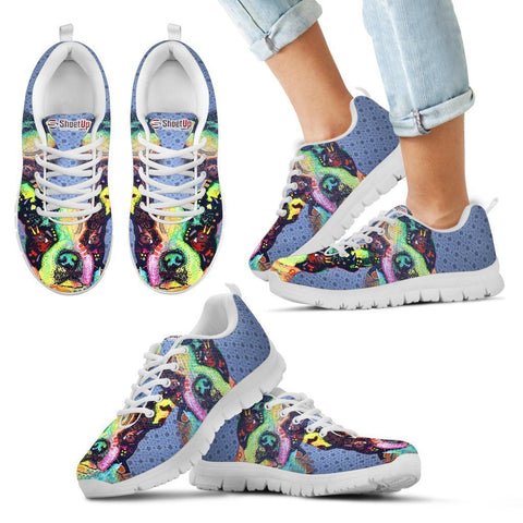 Boston Terrier Pop Art Print Running Shoes For Kids- Free Shipping-Paww-Printz-Merchandise