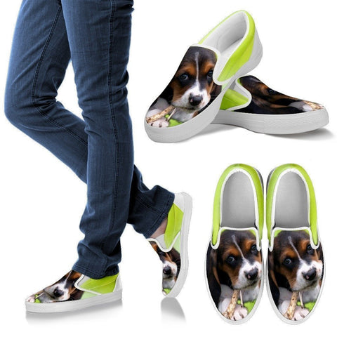 Basset Hound-Dog Slip Ons For Women-Free Shipping-Paww-Printz-Merchandise