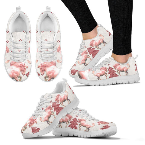 Dutch Draft horse Print Christmas Running Shoes For Women-Free Shipping-Paww-Printz-Merchandise