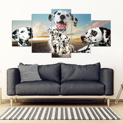 Dalmatian Dog Print- Piece Framed Canvas- Free Shipping-Paww-Printz-Merchandise