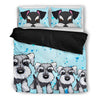 Amazing Miniature Schnauzer Print Bedding Set- Free Shipping