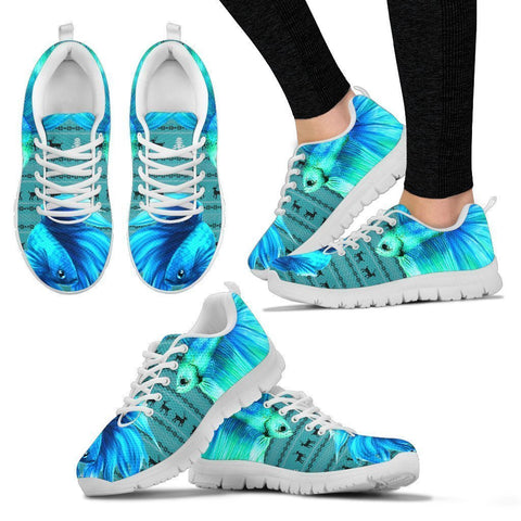 Betta Fish(Siamese Fighting Fish) Print Christmas Running Shoes For Women- Free Shipping-Paww-Printz-Merchandise