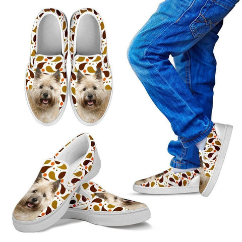 Cairn Terrier Dog Print Slip Ons For Kids-Express Shipping-Paww-Printz-Merchandise