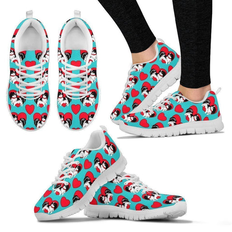 Japanese Chin Pattern Print Sneakers For Women- Express Shipping-Paww-Printz-Merchandise