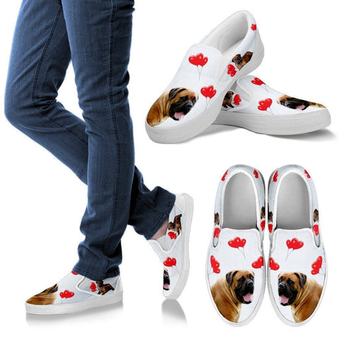 Valentine's Day Special-South African Boerboel Print Slip Ons For Women-Free Shipping-Paww-Printz-Merchandise