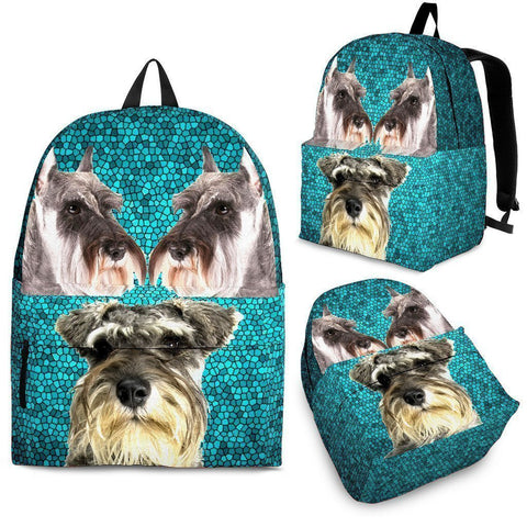 Miniature Schnauzer Dog Print Backpack-Express Shipping-Paww-Printz-Merchandise