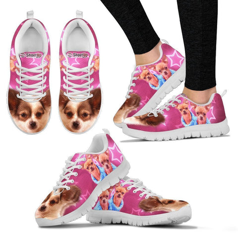 Chihuahua On Pink Print Running Shoes For Women-Free Shipping-Paww-Printz-Merchandise