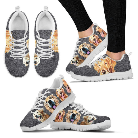 Golden Retriever Art Print Running Shoes For Women-Free Shipping-Paww-Printz-Merchandise