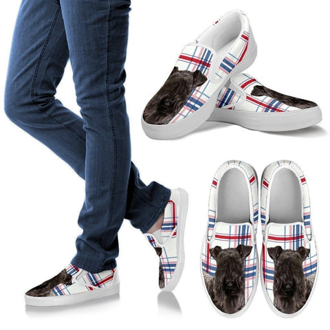 Kerry Blue Terrier Print Slip Ons For Women-Express Shipping-Paww-Printz-Merchandise