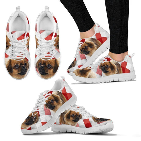 Tibetan Spaniel Red White Print Running Shoes For Women-Free Shipping-Paww-Printz-Merchandise