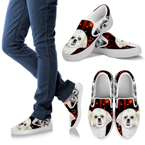 Valentine's Day Special-Cute Shih Tzu Dog Print Slip Ons Shoes For Women-Free Shipping-Paww-Printz-Merchandise