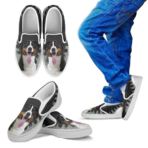 Greater Swiss Mountain Dog Print Slip Ons For Kids-Express Shipping-Paww-Printz-Merchandise