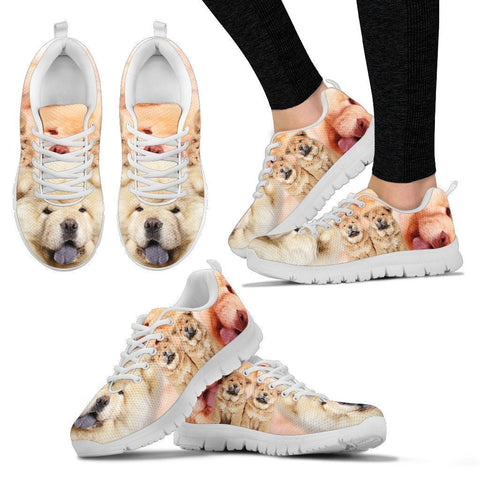 Chow Chow Print Sneakers For Women- Free Shipping-Paww-Printz-Merchandise