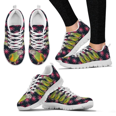 Senegal Parrot Print Christmas Running Shoes For Women-Free Shipping-Paww-Printz-Merchandise