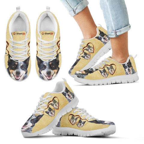 Australian Cattle Dog With Heart Print Running Shoes For Kids-Free Shipping-Paww-Printz-Merchandise