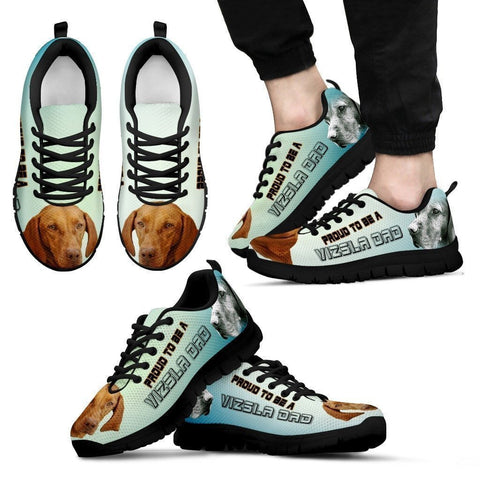 Proud To Be A Vizsla Dad Sneakers For Men- Father's Day Special-Paww-Printz-Merchandise