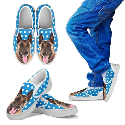 Belgian Malinois Dog Slip Ons For Kids-Free Shipping-Paww-Printz-Merchandise