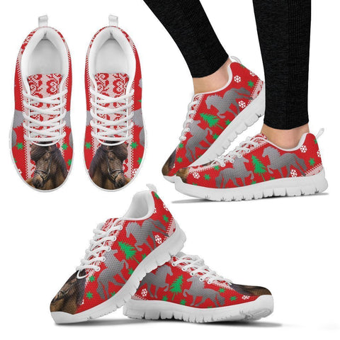 Icelandic horse Print Christmas Running Shoes For Women-Free Shipping-Paww-Printz-Merchandise