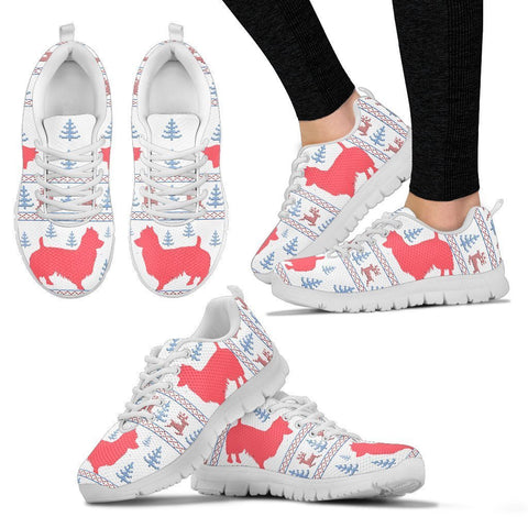 Australian Terrier Print Christmas Running Shoes For Women-Free Shipping-Paww-Printz-Merchandise