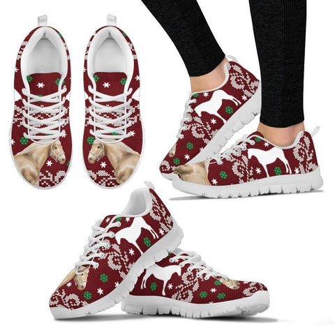Belgian horse Print Christmas Running Shoes For Women-Free Shipping-Paww-Printz-Merchandise